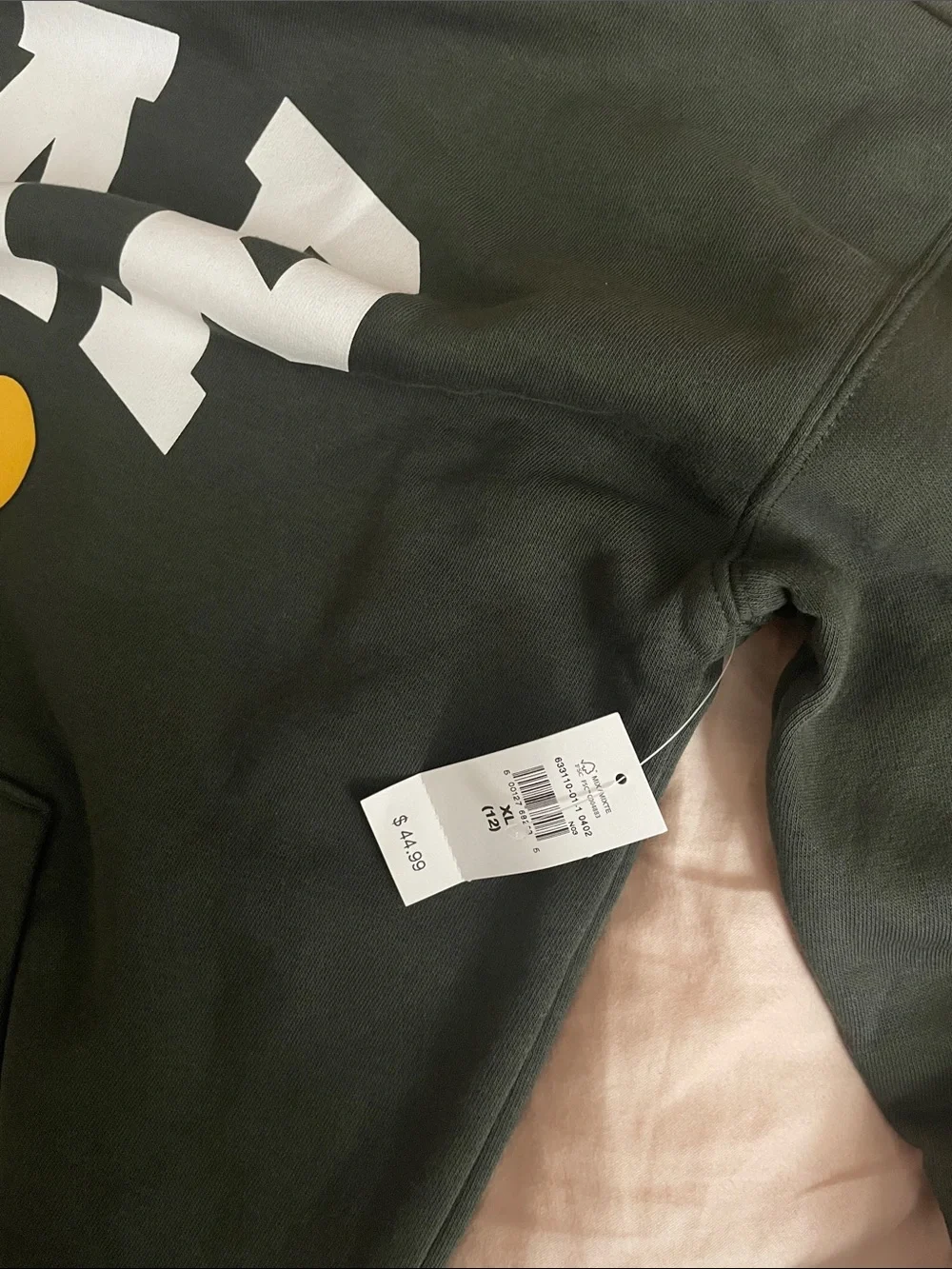 GAP Dark Green Crewneck Hoodie with Mickey Graphic